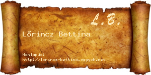 Lőrincz Bettina névjegykártya