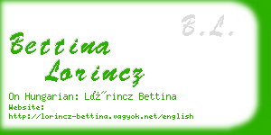 bettina lorincz business card
