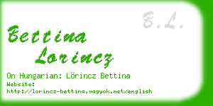 bettina lorincz business card